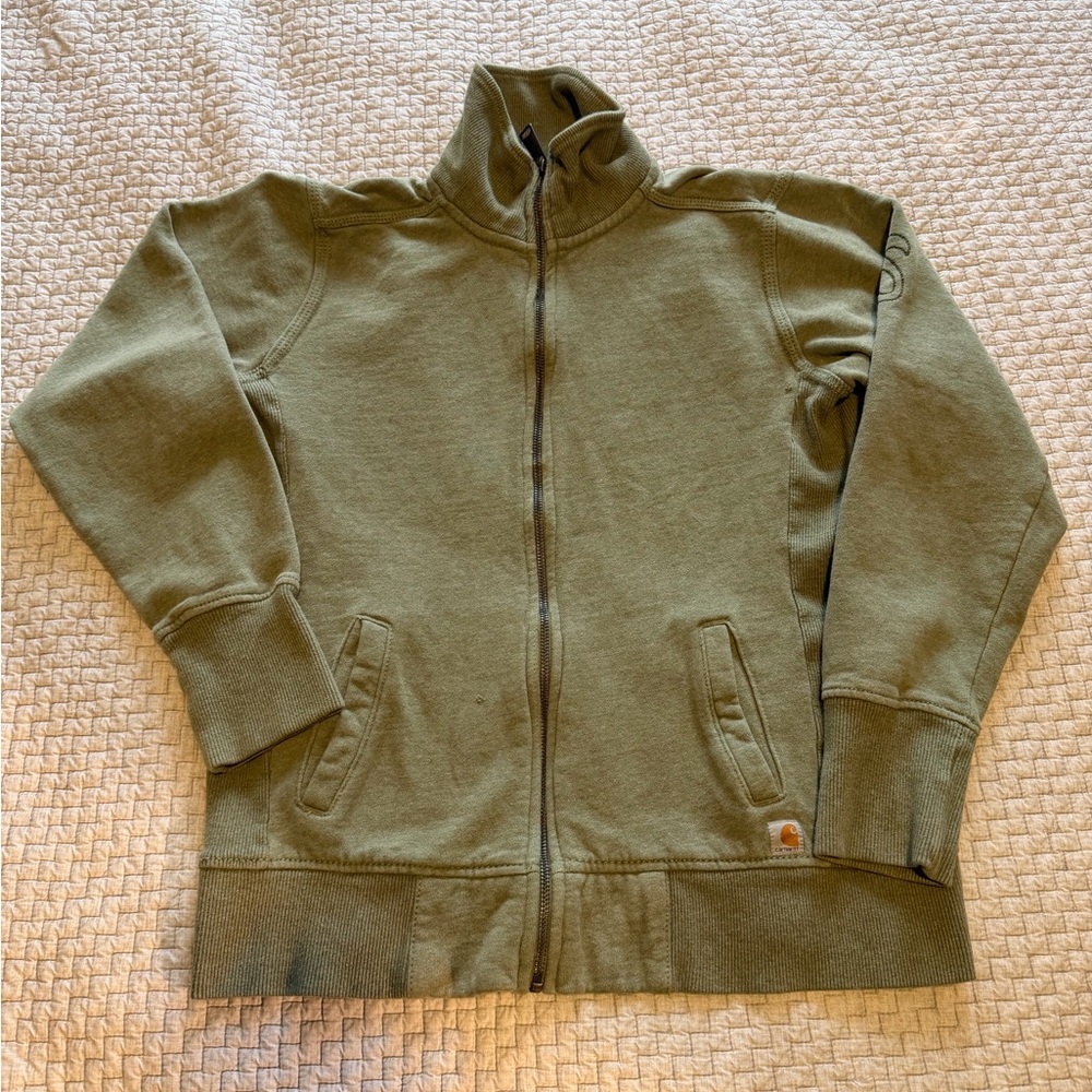 Carhartt Green Full Zip Jacket Size Small (4-6)